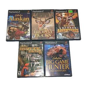 Cabelas Bundle PS2 Hunting Video Games Lot Of 5 CIB Complete PlayStation 2